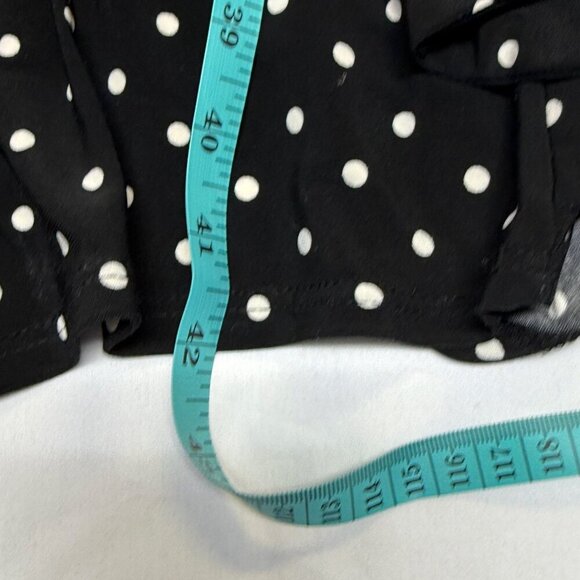 Lauren Ralph Lauren Women’s Black & White Polka Dot Faux Wrap Midi Dress, Size 8 - Picture 9 of 12